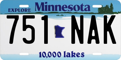 MN license plate 751NAK