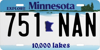 MN license plate 751NAN
