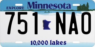 MN license plate 751NAO