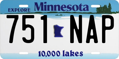 MN license plate 751NAP