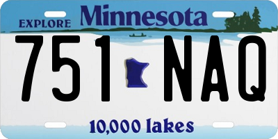 MN license plate 751NAQ