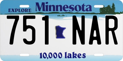 MN license plate 751NAR