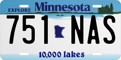 MN license plate 751NAS