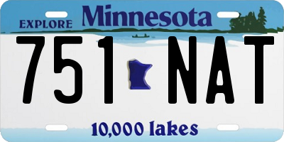 MN license plate 751NAT