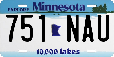 MN license plate 751NAU