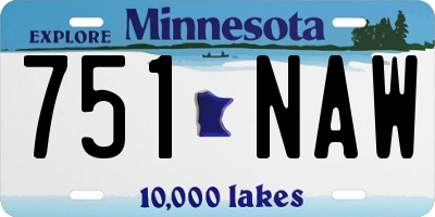 MN license plate 751NAW