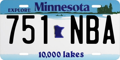 MN license plate 751NBA