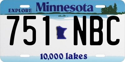 MN license plate 751NBC