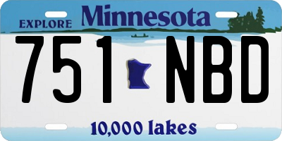 MN license plate 751NBD