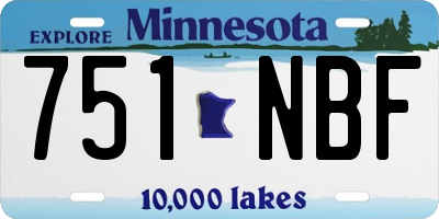 MN license plate 751NBF