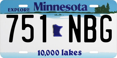 MN license plate 751NBG