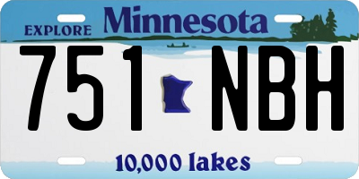MN license plate 751NBH