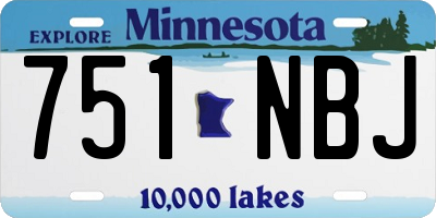 MN license plate 751NBJ