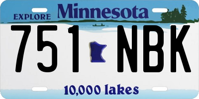 MN license plate 751NBK