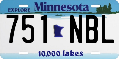 MN license plate 751NBL
