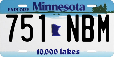 MN license plate 751NBM