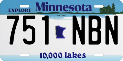 MN license plate 751NBN