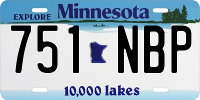 MN license plate 751NBP