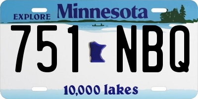 MN license plate 751NBQ