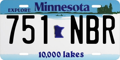 MN license plate 751NBR