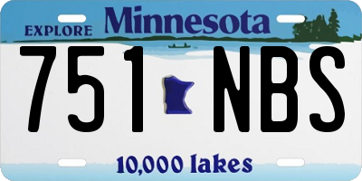 MN license plate 751NBS