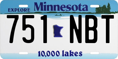 MN license plate 751NBT