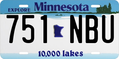 MN license plate 751NBU