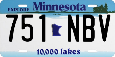 MN license plate 751NBV