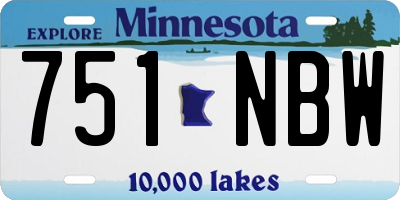 MN license plate 751NBW