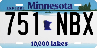 MN license plate 751NBX