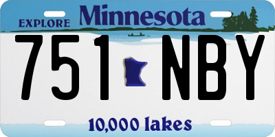 MN license plate 751NBY