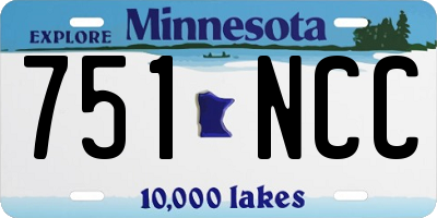 MN license plate 751NCC
