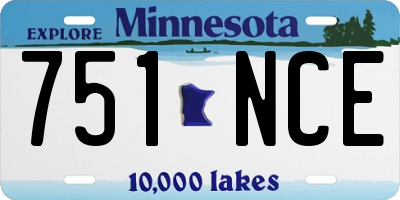 MN license plate 751NCE