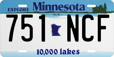 MN license plate 751NCF