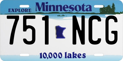 MN license plate 751NCG
