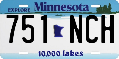 MN license plate 751NCH