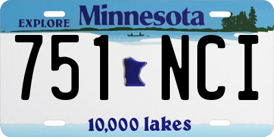 MN license plate 751NCI