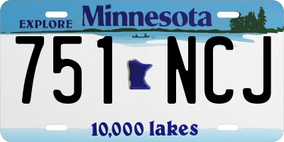 MN license plate 751NCJ