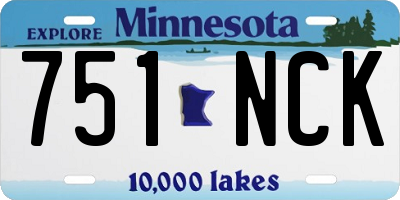 MN license plate 751NCK
