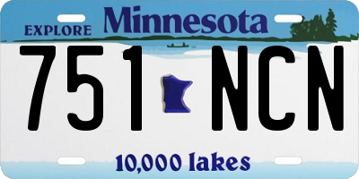 MN license plate 751NCN