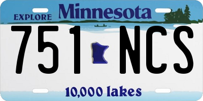 MN license plate 751NCS