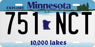 MN license plate 751NCT