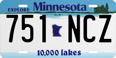 MN license plate 751NCZ