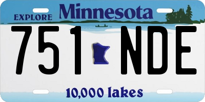 MN license plate 751NDE