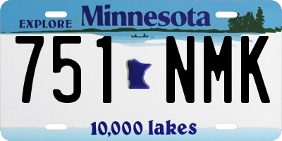 MN license plate 751NMK