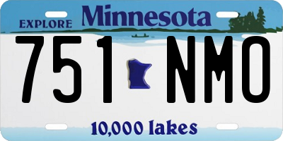 MN license plate 751NMO