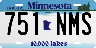 MN license plate 751NMS