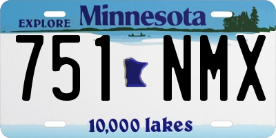 MN license plate 751NMX