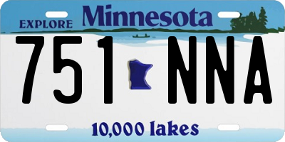 MN license plate 751NNA