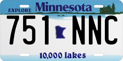 MN license plate 751NNC